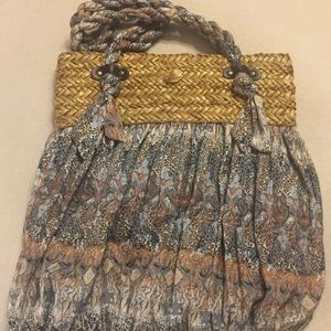 Cappelli Straworld Straw Fabric Lapid Print Bag
